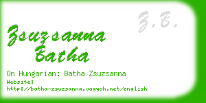 zsuzsanna batha business card